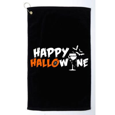 Happy Hallowine Funny Halloween Platinum Collection Golf Towel