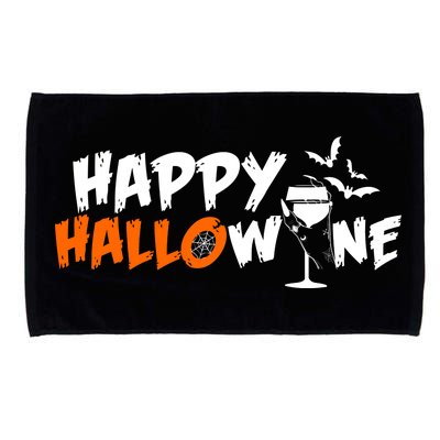 Happy Hallowine Funny Halloween Microfiber Hand Towel