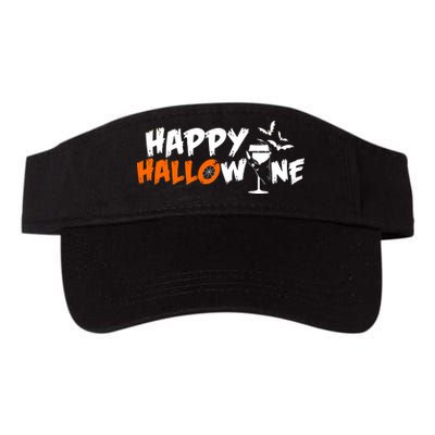 Happy Hallowine Funny Halloween Valucap Bio-Washed Visor