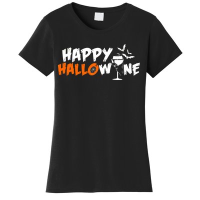 Happy Hallowine Funny Halloween Women's T-Shirt