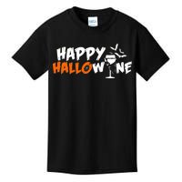 Happy Hallowine Funny Halloween Kids T-Shirt