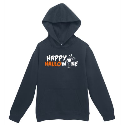 Happy Hallowine Funny Halloween Urban Pullover Hoodie