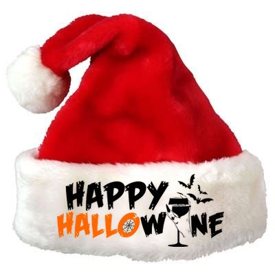 Happy Hallowine Funny Halloween Premium Christmas Santa Hat