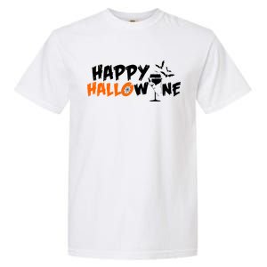 Happy Hallowine Funny Halloween Garment-Dyed Heavyweight T-Shirt