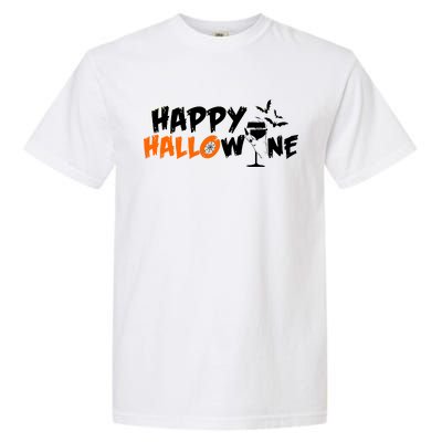 Happy Hallowine Funny Halloween Garment-Dyed Heavyweight T-Shirt