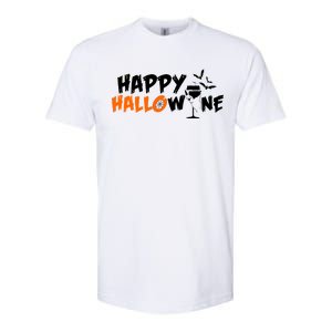 Happy Hallowine Funny Halloween Softstyle® CVC T-Shirt