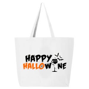 Happy Hallowine Funny Halloween 25L Jumbo Tote