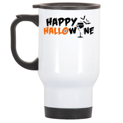 Happy Hallowine Funny Halloween Stainless Steel Travel Mug