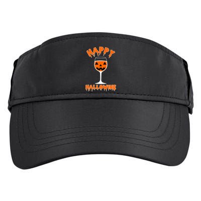 Happy Hallowine Funny Halloween Wine Adult Drive Performance Visor