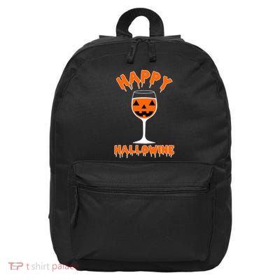 Happy Hallowine Funny Halloween Wine 16 in Basic Backpack