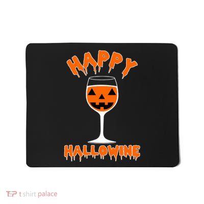 Happy Hallowine Funny Halloween Wine Mousepad