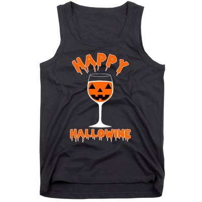 Happy Hallowine Funny Halloween Wine Tank Top