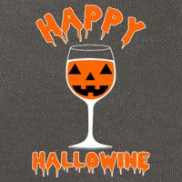 Happy Hallowine Funny Halloween Wine Cotton Canvas Backpack