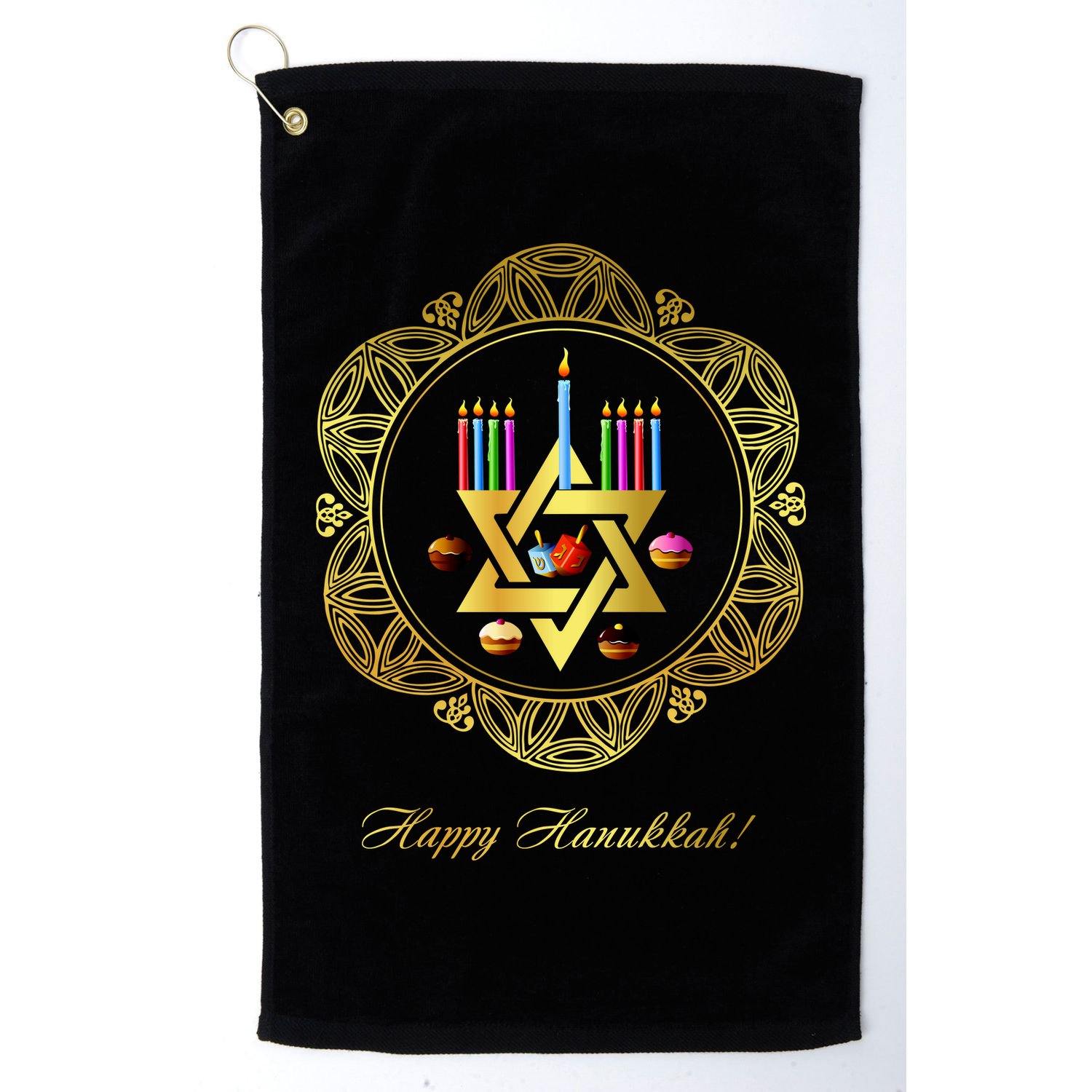 Happy Hanukkah Golf Towel