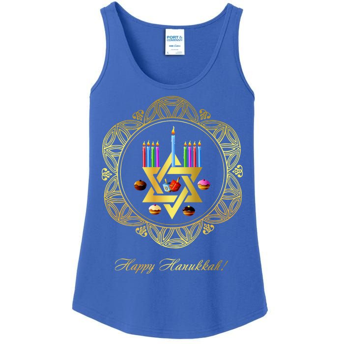 Happy Hanukkah Ladies Essential Tank