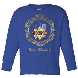 Happy Hanukkah Toddler Long Sleeve Shirt