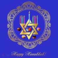 Happy Hanukkah Women's V-Neck T-Shirt