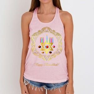 Happy Hanukkah Women's Knotted Racerback Tank