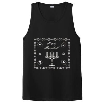 Happy Hanukkah Dreidel Jewish Star of David PosiCharge Competitor Tank