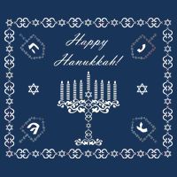 Happy Hanukkah Dreidel Jewish Star of David Cooling Performance Crew T-Shirt