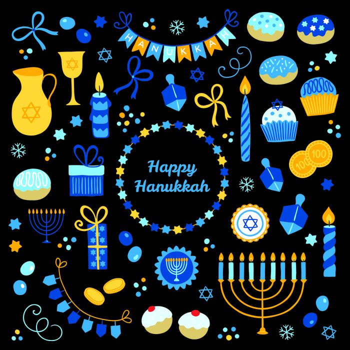 Happy Hanukkah Dreidel Star of David Menorah Mashup City Backpack