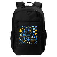 Happy Hanukkah Dreidel Star of David Menorah Mashup Backpack