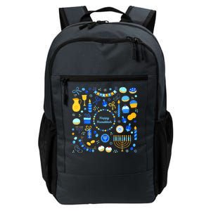 Happy Hanukkah Dreidel Star of David Menorah Mashup Daily Commute Backpack