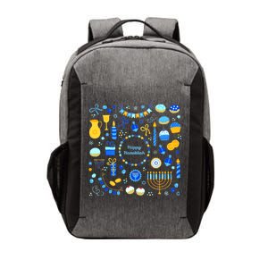 Happy Hanukkah Dreidel Star of David Menorah Mashup Vector Backpack