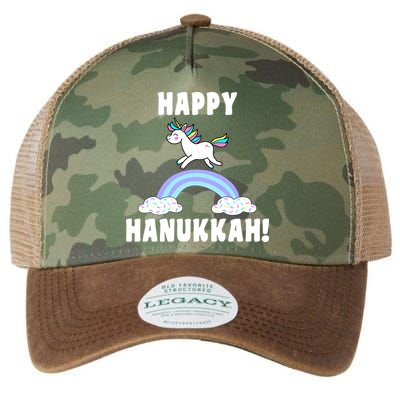 Happy Hanukkah Magic Unicorn Legacy Tie Dye Trucker Hat