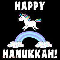 Happy Hanukkah Magic Unicorn Sustainable Bucket Hat