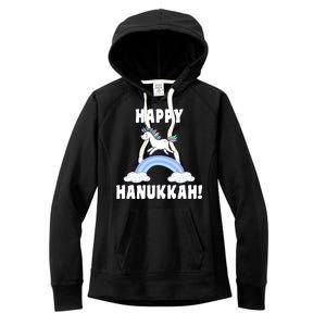 Happy Hanukkah Magic Unicorn Women's Fleece Hoodie