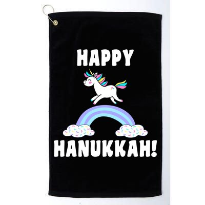 Happy Hanukkah Magic Unicorn Golf Towel