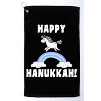 Happy Hanukkah Magic Unicorn Golf Towel