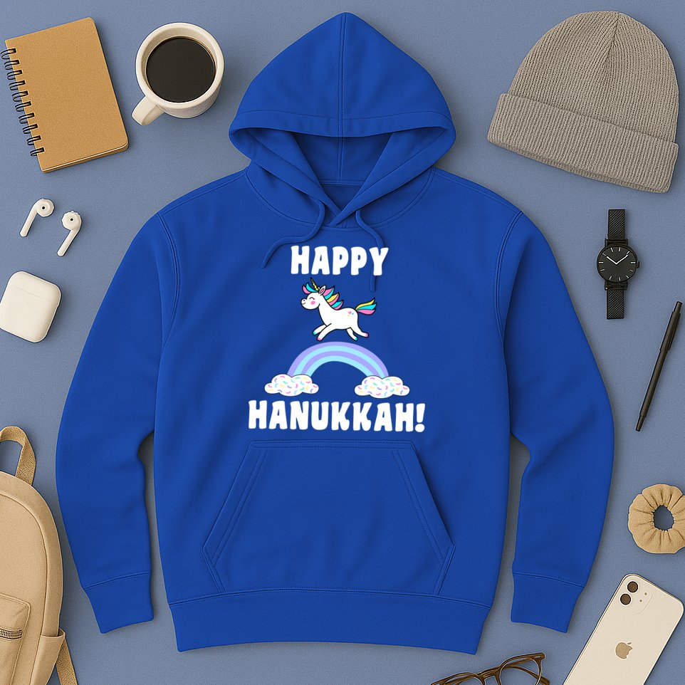 Happy Hanukkah Magic Unicorn Hoodie