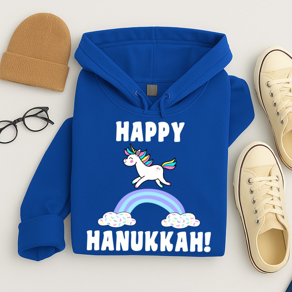 Happy Hanukkah Magic Unicorn Hoodie