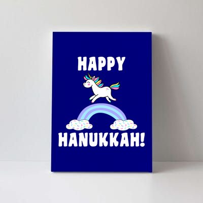 Happy Hanukkah Magic Unicorn Canvas