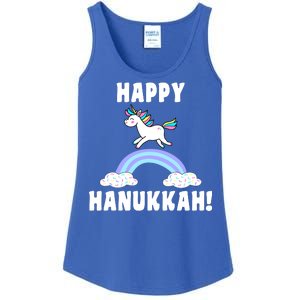 Happy Hanukkah Magic Unicorn Ladies Essential Tank