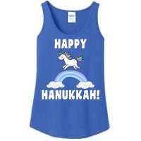 Happy Hanukkah Magic Unicorn Ladies Essential Tank