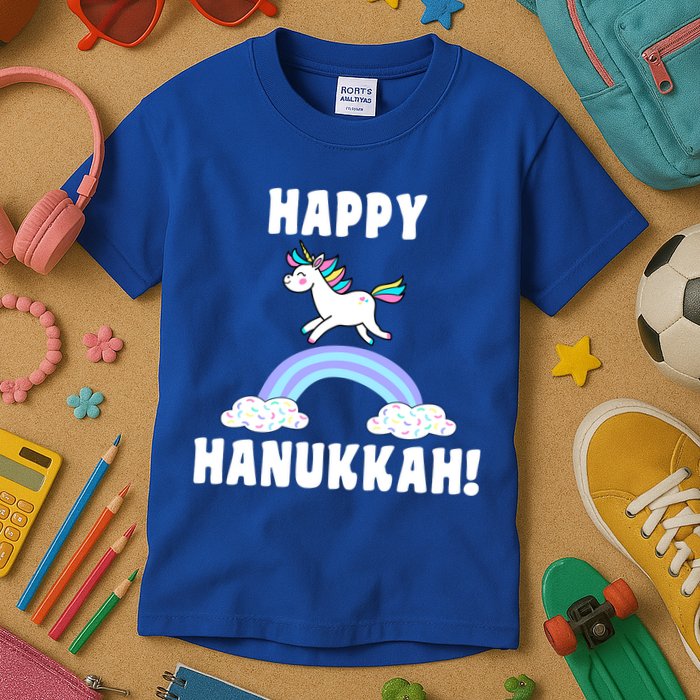 Happy Hanukkah Magic Unicorn Kids T-Shirt