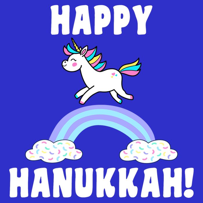 Happy Hanukkah Magic Unicorn Kids T-Shirt
