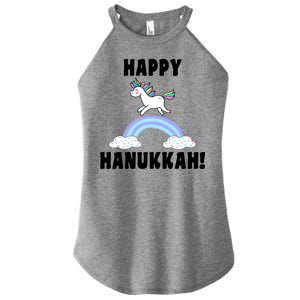 Happy Hanukkah Magic Unicorn Women's Perfect Tri Rocker Tank