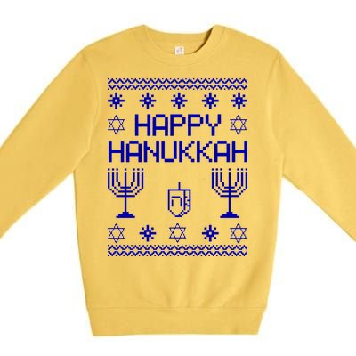 Happy Hanukkah Ugly Premium Crewneck Sweatshirt