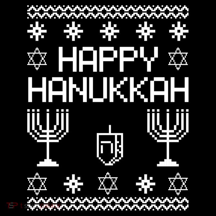 Happy Hanukkah Ugly High Crown Mesh Back Trucker Hat