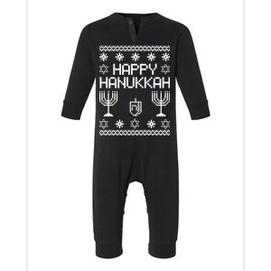 Happy Hanukkah Ugly Infant Fleece One Piece