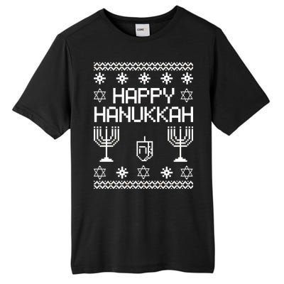 Happy Hanukkah Ugly Tall Fusion ChromaSoft Performance T-Shirt