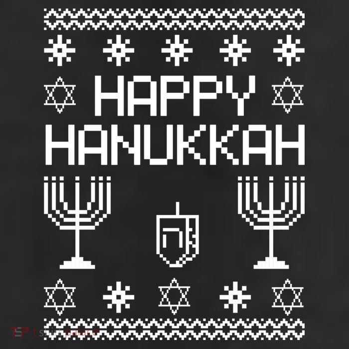 Happy Hanukkah Ugly 11oz C Handle Ceramic Mug