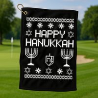 Happy Hanukkah Ugly Golf Towel