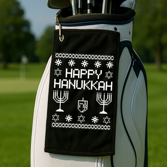 Happy Hanukkah Ugly Golf Towel