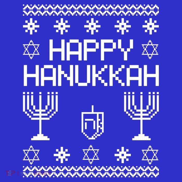 Happy Hanukkah Ugly Women's V-Neck T-Shirt