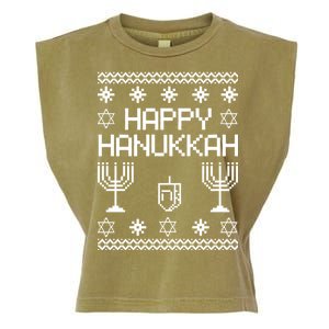 Happy Hanukkah Ugly Garment-Dyed Women's Muscle Tee